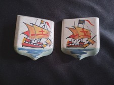 2 bouton ancien céramique