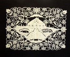 Belle coupe en ciseaux "grande ferme" ancienne non signée