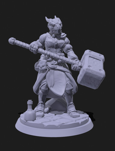 Femme dragonborn paladin - femme,