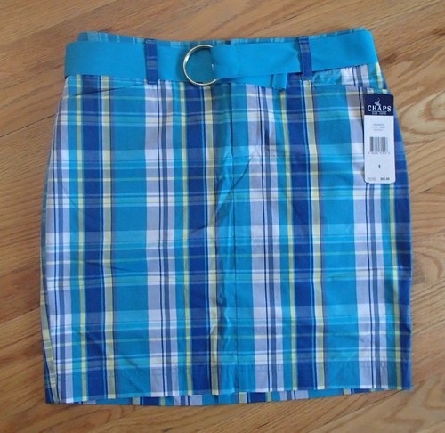 Chaps blue yellow plaid line - chaps,