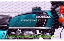 HONDA CB 350 K3 K4 SUPER SPORT 71-73 DERBY VERT NOIR ACIER RÉSERVOIR ESSENCE ...