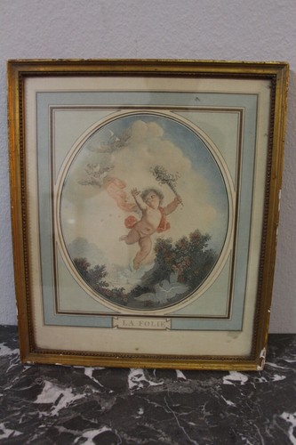 Gravure xviii ème folie - la,