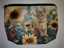 TROUSSE TOILETTE Moyen Modèle - Motif CHAT ROUX TIGRÉ 