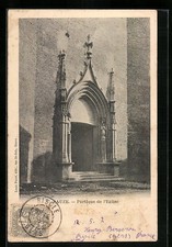 CPA Eauze, Portique de l´Eglise 