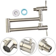 Pliable Laiton Montage Mural Robinet de Cuisine Pot R??servoir Pivotant