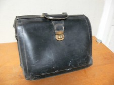 Sacoche Malette type trousse ancienne de Medecin docteur en cuir  noir ???