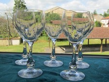 4 verres a eau en cristal de