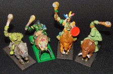 4 Orques + 4 Sangliers / Warhammer / Métal / Citadel 1992 !