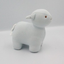 Doudou agneau mouton bleu