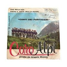 45T BELLA CIAO Coro Alpi Canti Partigiani Résistance Italienne Vintage 60s