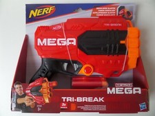 NEUF - Pistolet NERF N-Strike MEGA : TRI-BREAK avec 3 Méga Fléchettes