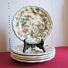 5 assiettes plates en faïence de Gien décor corne d abondance  Ø 24,5 cm