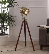 Lampadaire pied spot lampadaire ancien studio nautique vintage projecteur ave...