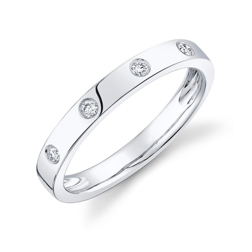 14k blanc chaton - or, diamant