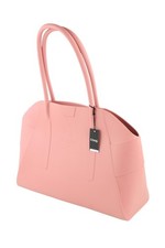 O Bag Unique Femme Sac OS Rose Texturé Silicone Imperméable Deux Poignées Casual