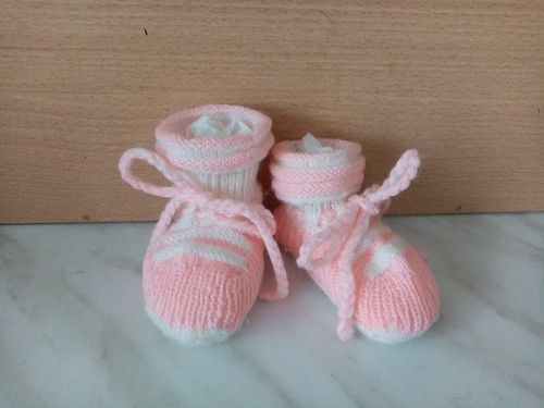 Chaussons bebe laine tricot - ,