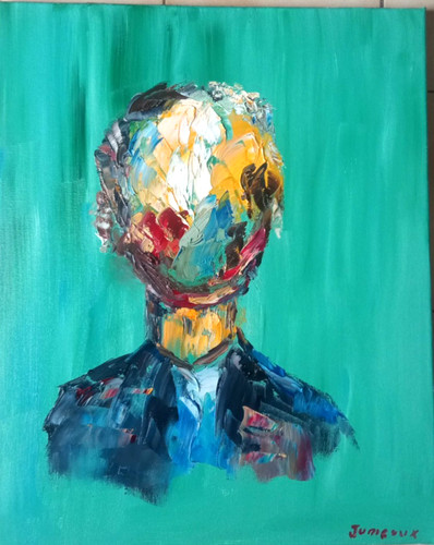 Portrait abstrait art tableau - portrait,