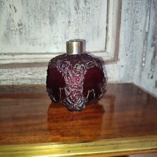 Vaporisateur parfum cristal moulé Rubis Hoffmann and Schlevogt Art Deco tchèque