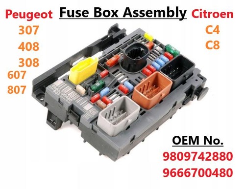 Fuse box assembly fits peugeot - box,