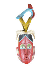 Masque Africain Bois Sculpté
