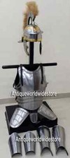 Ensemble veste armure casque romain médiéval, bras, plastron protège jambe