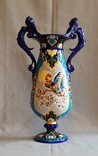 Exceptionnel Grand Vase  Emaux