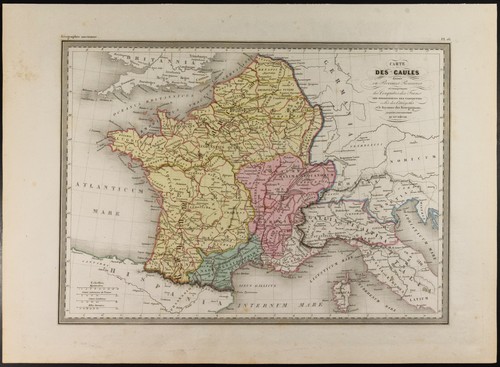 Carte géographique 1846 - ,