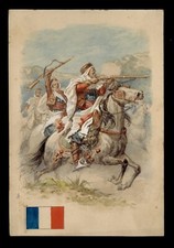 ❤️ 1880 1895 Aristide Boulineau Costumes militaires monde aquarelles originales