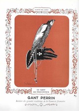 AD PUBLICITE   GANTS GLOVES PERRIN GEORGES LEPAPE CHANEL  EAU DE COLOGNE