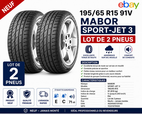 Lot pneus mabor sport jet - 2,