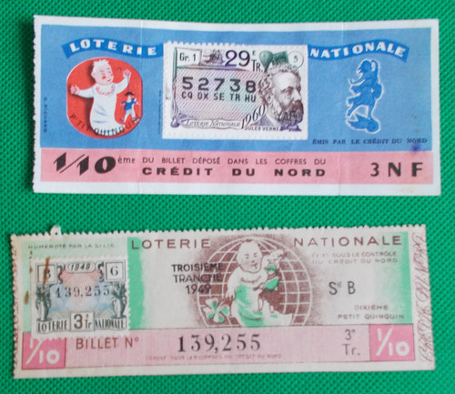 Billets loterie crédit - billets,
