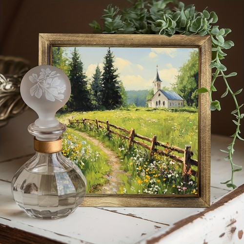 White country church - white,