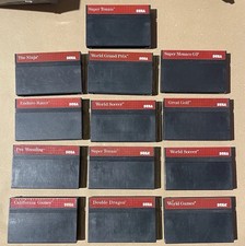 Lot 13 Jeux Sega Master System Cartouches Loose Double Dragon Ninja Soccer