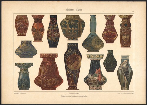 1900 lithographie décoration - 1900,