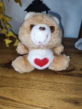 Petite peluche Bisounours vintage coeur sur le ventre années 80