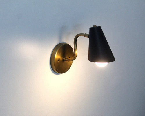 Brass wall lamp - brass,