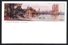 CPA Illustrateur Vincennes, Bois de Vincennes, Vue des Lacs 