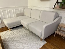 Canapé d'angle convertible Bobochic crème quasi neuf