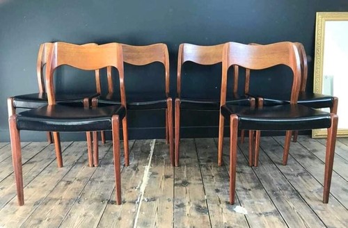 Suite chaises teck et - 6,