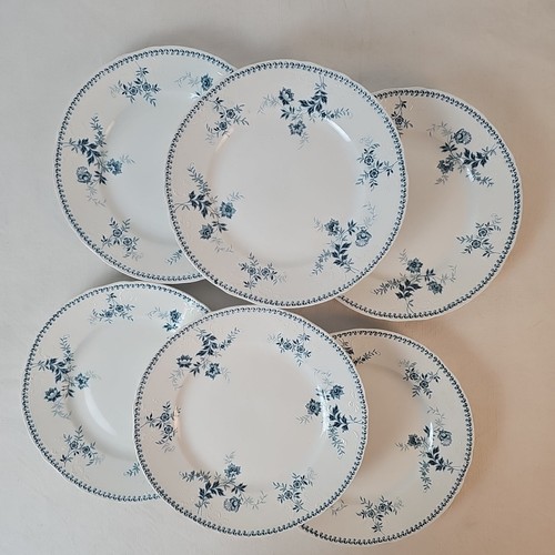 Assiettes plates décor yvette - assiettes,