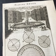 Gravure versailles fontaine - gravure,
