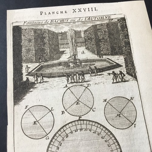 Gravure versailles fontaine - gravure,
