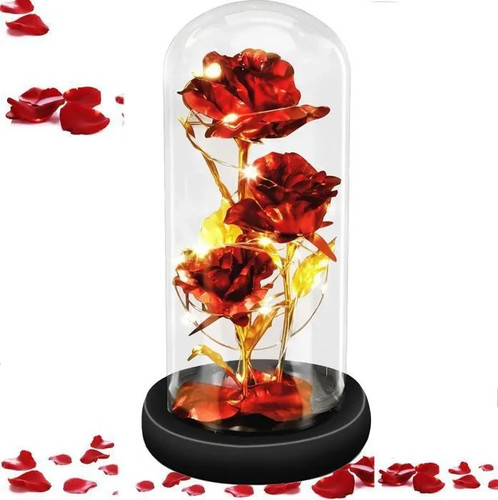 Rose eternelle led verre - eternelle,