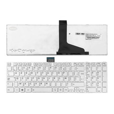 Clavier Azerty Français pour TOSHIBA Satellite L850 L855 L870 L875 blanc