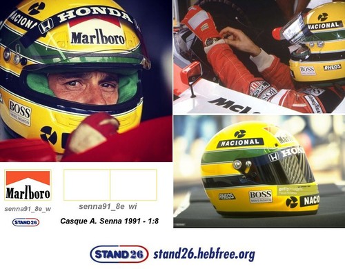 372 decal helmet casque - , senna