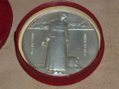 Medaille bronze argente fables - bronze,