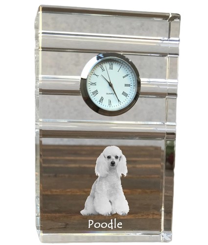 Caniche horloge verre - caniche,