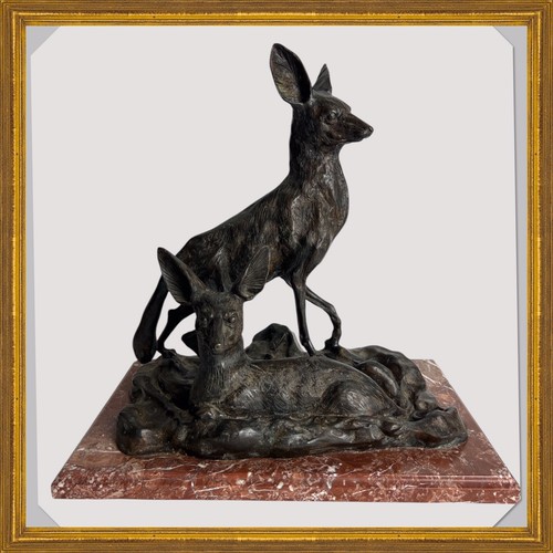 Bronze animalier couple de - bronze,