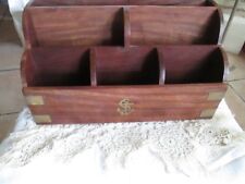 GRAND PORTE LETTRES COURRIER EN BOIS EXOTIQUE ENVELOPES WOOD BOX 