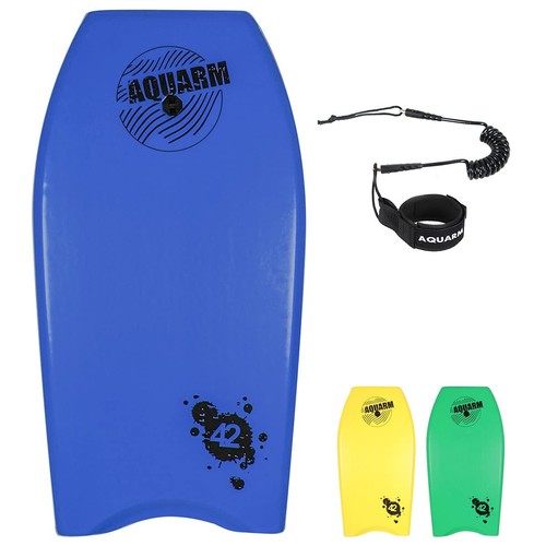 Bodyboard with wrist leash - with,